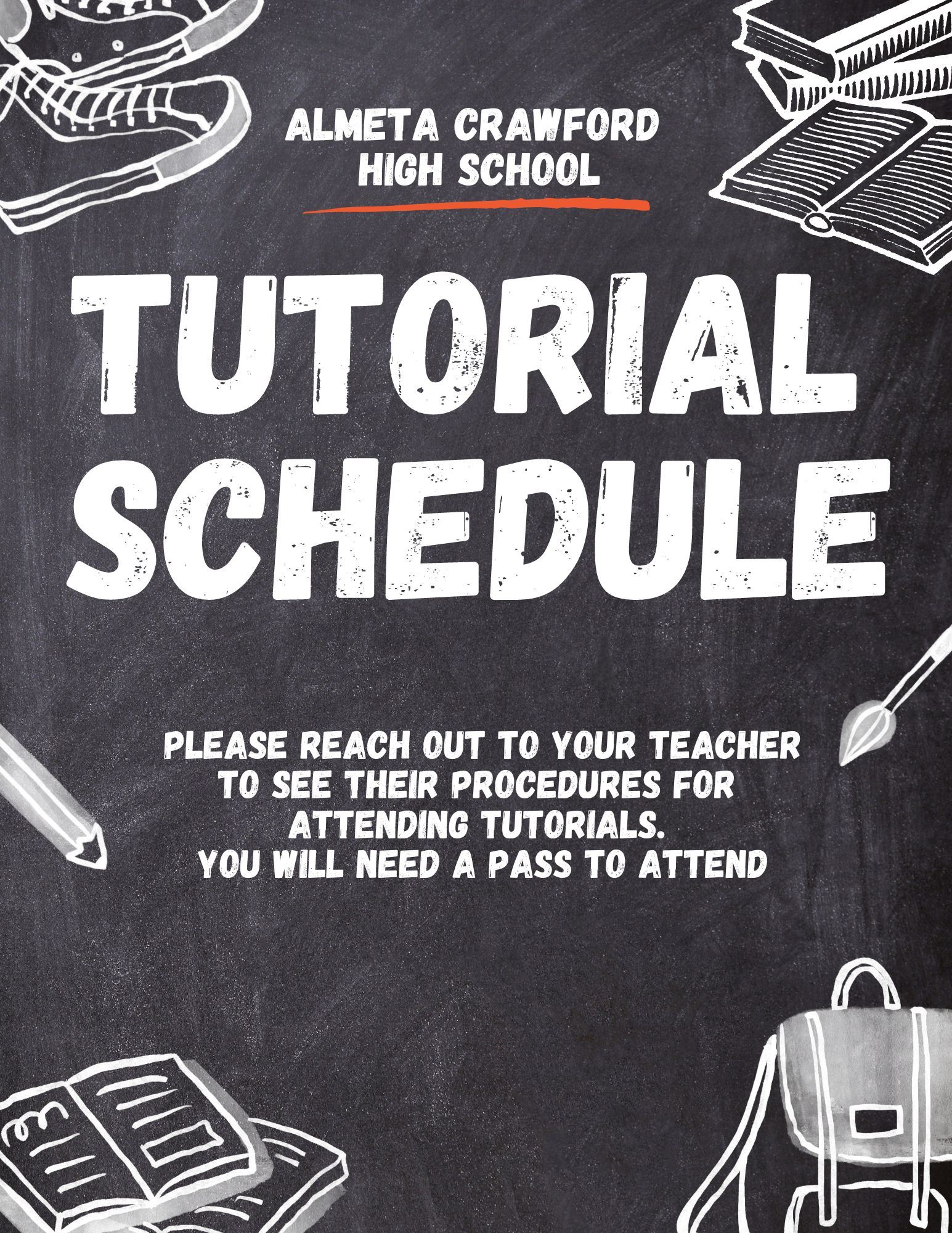  Tutorial Schedule